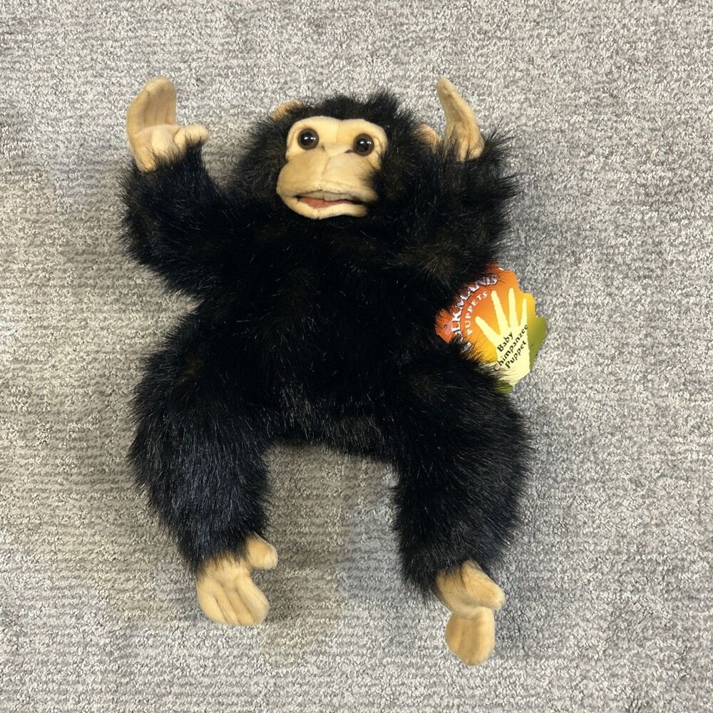 Folkmanis Baby Chimpanzee Hand Puppet New Plush 14” Stuffed Animal